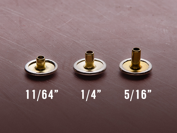 The top three most popular barrel lengths for buttons